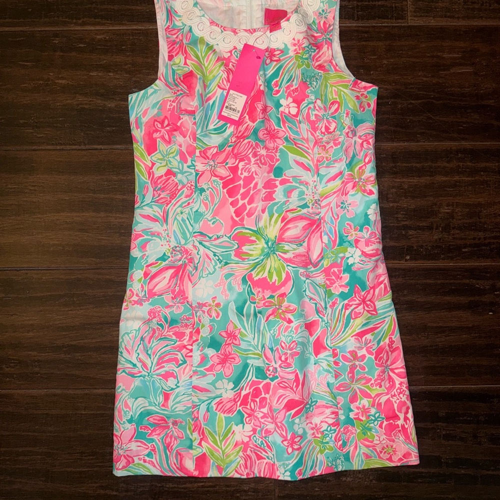 Lilly Pulitzer Pink and Green Floral Dress
